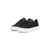 Plateausneaker TOMMY HILFIGER "VULC EMBROIDERED SNEAKER", Damen, Gr. 39, schwarz, Textil, Lederimitat, sportlich, Schuhe, Freizeitschuh, Halbschuh, Schnürer mit unterlegter TH-Logostickerei