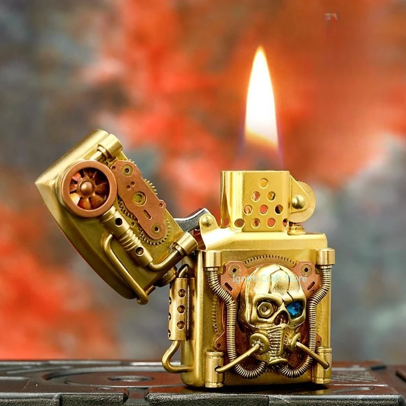 Brass Bounty Punk Feuerzeug, Punk Turbo Feuerzeug, Geschenk für Männer, Raucherzubehör Image