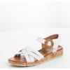 Sandalette TAMARIS, Damen, Gr. 42, weiß, Glattleder, unifarben, modisch, Schuhe, Plateau, Sommerschuh, Riemchensandale mit hübscher Zierschnalle