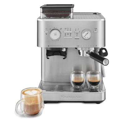 KITCHENAID Espressomaschine "5KES6551EBK", edelstahl (sus304), B:33,5cm H:39,5cm T:28,11cm, Kaffeemaschinen, Siebträger mit Mühle Image