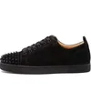 Qianruiti Mode Männer Nieten Nieten Casual Schuhe Blau Schwarz Rot Weiß Spikes Turnschuhe Gummi
