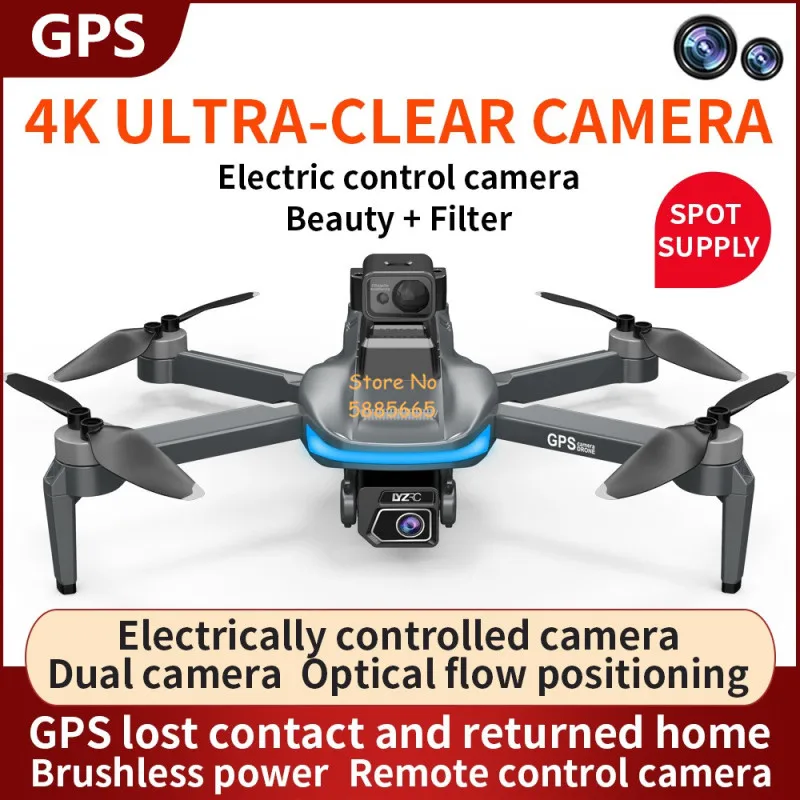 4K Bürstenlosen ESC Dual Kamera GPS Follow Me FPV RC Drone 5G Hindernis Vermeidung Auto Return Faltbare Fernbedienung quadcopter Spielzeug