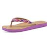Zehentrenner TAMARIS, Damen, Gr. 39, lila (violett kombiniert), Lederimitat, casual, Schuhe, Sommerschuh, Schlappen, Strandschuh in Flechtoptik