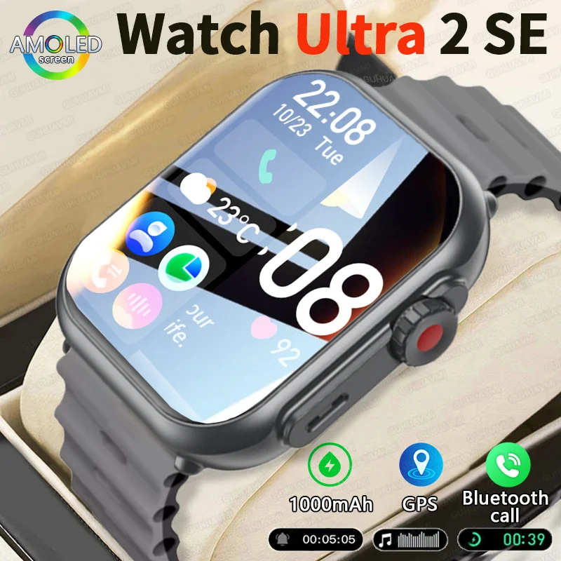 2025 neue 1000 mAh Batterie ultra Smartwatch Männer Frauen AMOLED HD Display Bluetooth Anruf GPS Wasserdichte Intelligente Uhr Für IOS Android Image