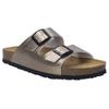 Hausschuh JOSEF SEIBEL "Hermine 01", Damen, Gr. 40, braun (bronzefarben), Leder, metallic, casual, Schuhe, Pantolette, Slides, Sandale mit weichem Lederfutter