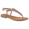 Riemchensandale TAMARIS, Damen, Gr. 37, rosa (rosa, glitzer), Leder, glänzend, modisch, Schuhe, Sandalette, Sommerschuh, Festtagsschuh, funkelnde Strasssteinchen
