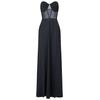 Jerseykleid MODA MINX "Aimee Slit Dress", Damen, Gr. M, EURO-Größen, schwarz, 100% Polyester, unifarben, elegant, lang, Rundhals, ohne Ärmel, Kleider, mit wunderschönem Korsett