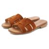 Pantolette LASCANA "Mule, Sandale, offener Schuh", Damen, Gr. 42, braun (camelfarben), Obermaterial: 100% Rindsleder. Futter: 100% Textilmaterial. Decksohle: 100% Textilmaterial. Laufsohle: 100% Synthetik, unifarben, casual, Schuhe, aus hochwertigem...