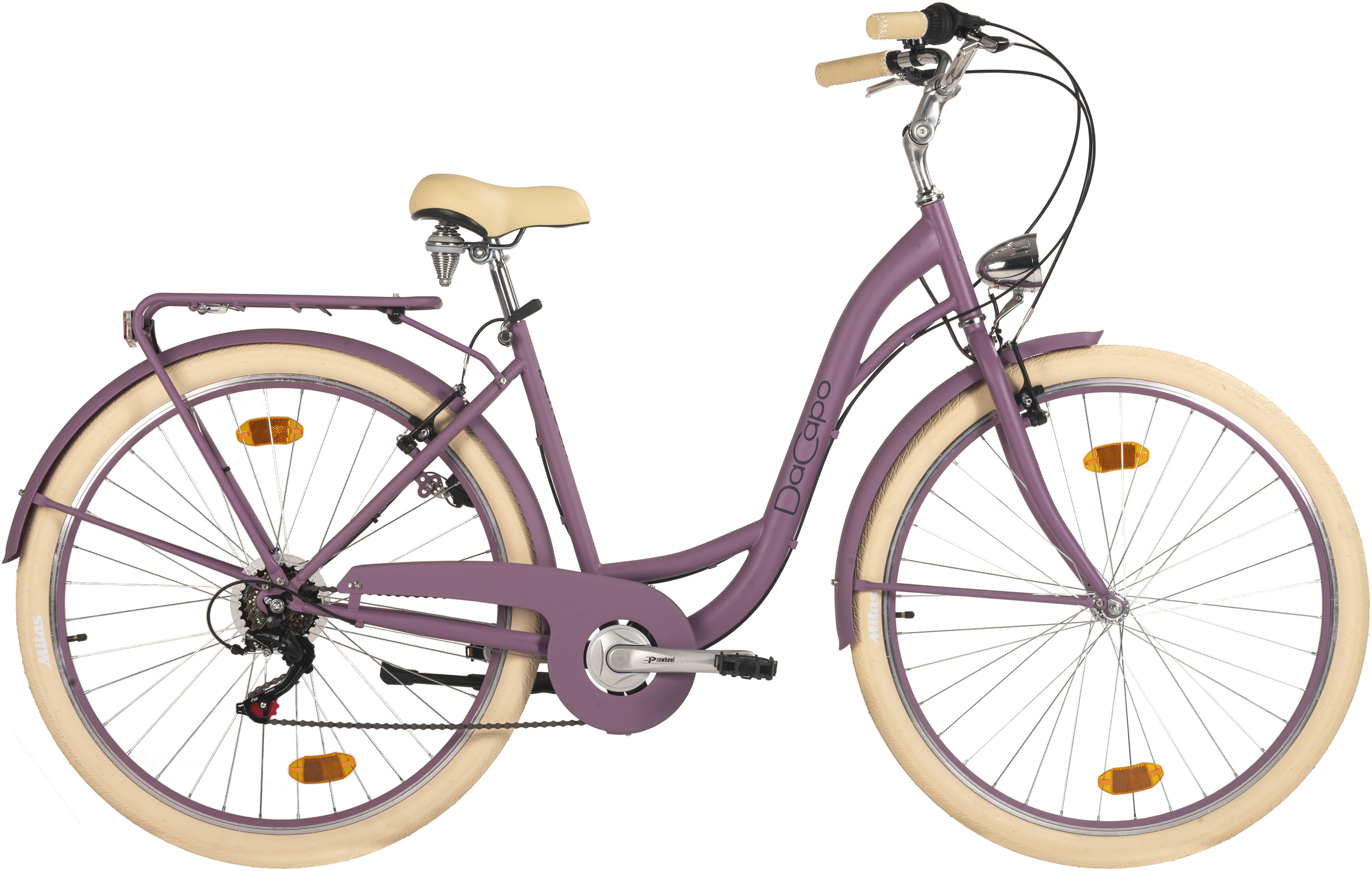 Cityrad DACAPO "Balloon Damenrad 28'' lila 6 Gänge 48 cm" Gr. 48, lila (lila, lila), Fahrräder, 48cm, 28 Zoll (71,12cm) hinten: 28 Zoll (71,12cm) Image