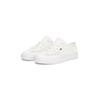 Plateausneaker TOMMY HILFIGER "TH OPEN MESH VULC SNEAKER", Damen, Gr. 37, beige (ecru), Textil, sportlich, Schuhe, Freizeitschuh, Halbschuh, Schnürschuh mit Logoflagge