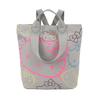 Cityrucksack FRITZI AUS PREUSSEN "JU Limited Outline", Gr. B: 17cm, grau (stein), Nylon, bedruckt, Rucksäcke, im tollen Hello Kitty-Prints