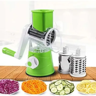 Rotary Vegetable Cutter Kitchen Shredder with Handle and Drum Blades for Cheese Vegetable Walnut Chocolate Potato Carrot