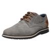 Schnürschuh BUGATTI, Herren, Gr. 46, grau (grau used), Veloursleder, used, casual, Schuhe, Freizeitschuh, Halbschuh, Sneaker mit Ziernähten