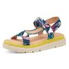 Riemchensandale TAMARIS, Damen, Gr. 39, blau (blau kombiniert), Textil, casual, Schuhe, Plateau, Sommerschuh, Sandalette mit Touch It-Ausstattung