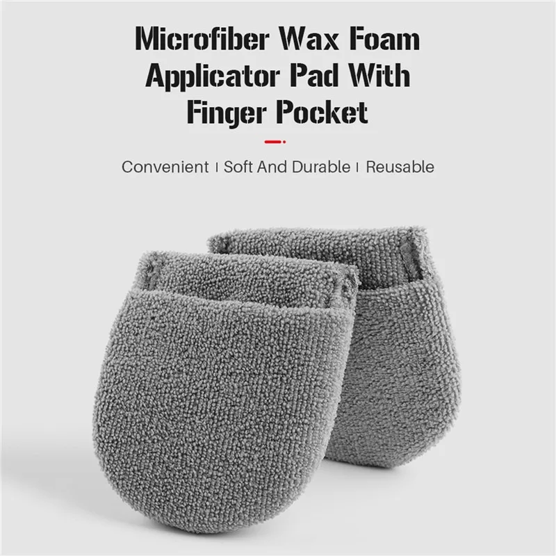 2 stücke/6 stücke weiche Mikro faser Auto Wachs Applikator Handschuhe Polieren Schwamm Wachs Schaum Applikator Pad für Auto Reinigung Auto Detail lierung Image