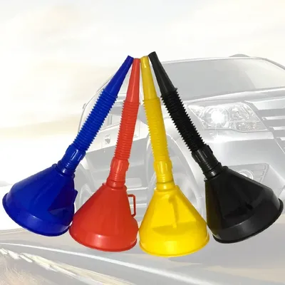 Colorful Plastic Funnel with Flexible Extension Tube for Automotive and Motorcycle Fluids