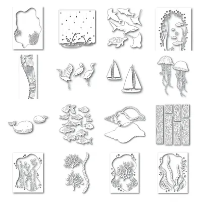 MARINA SAILBOATS Life Dies Scrapbook Diary Decoration Embossing Template DIY Greeting Card Handmade