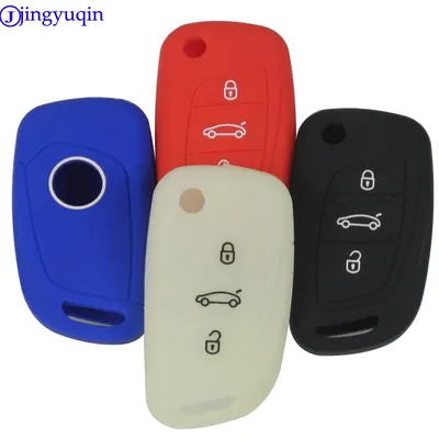 jingyuqin New 3 Buttons Remote Flid Folding Key Silicone Cover Case Fob For PEUGEOT 207 307 308 For