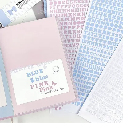 3Pcs Colored Alphabet Letter Sticker DIY Scrapbooking Journal Deco Stickers for Album Diary Cute Kawaii Stickers