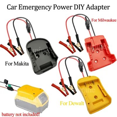 Car Emergency Power DIY Adapter Automotive 30A Fuse Igniter Jump Starter for Makita for Milwaukee for Dewalt 18V Li-ion Battery