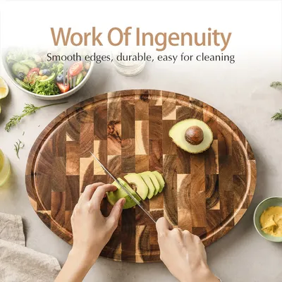 XINZUO Acacia Wood Cutting Board Cut Bread Fruit Meat Quality Kitchen Wooden Chopping Blocks