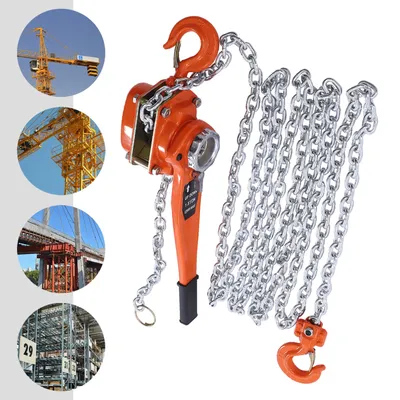 Manual Lever Chain Hoist 3300 lbs, Chain Come Along 20 feet for Warehouse Garages Construction Zones