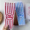 7.25in Strisce di moda Popcorn Storage Scatola di carta per popcorn Scatole per popcorn Contenitore per popcorn con motivo a strisce stampate Borse per tazze di popcorn