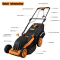 Vertak 1600W 230V AC con filo Camminata dietro Tosaerba Dethatcher Lama Cortile Fattoria Tosaerba elettrico con sacchetto di raccolta da 35 litri