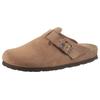 Pantoffel ROHDE "Alba", Damen, Gr. 36, braun (camelfarben), Veloursleder, klassisch, Schuhe, Sommerschuh, Schlappen, Hausschuh mit leichter Laufsohle, G-Weite