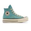 Sneaker CONVERSE "CHUCK TAYLOR ALL STAR LIFT PLATFORM SUEDE", Gr. 39,5, vernal pool, natural ivory, Leder, sportlich, Schuhe