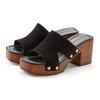 Pantolette FRENCH CONNECTION, Damen, Gr. 40, schwarz, Obermaterial: 100% Rindsleder. Futter: 100% Rindsleder. Decksohle: 100% Synthetik. Laufsohle: 100% Synthetik, unifarben, modisch, Schuhe, Mule, Sandale, offener Schuh aus Leder mit Blockabsatz