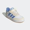 Sneaker ADIDAS SPORTSWEAR "BREAKBASE E KIDS", Gr. 33, cloud weiß, blau fusion, glow blau, Textil, Synthetik, sportlich, Schuhe