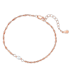 Hey Happiness Feine Armkette mit Perle, 925er Silber Rosegold Damen