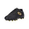 Fußballschuh LOTTO "Stadio 700 AGM JR", Kinder, Gr. 38, braun (schwarz, braun), Polyurethane, sportlich, Schuhe, mit innovativer Technologie für Kunstrasen