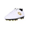 Fußballschuh LOTTO "Stadio 700 AGM JR", Kinder, Gr. 32, weiß, Polyurethane, sportlich, Schuhe, mit innovativer Technologie für Kunstrasen