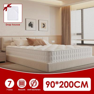 TEMU Carroltt 90x200cm Orthopedic Mattress, 7-zone Mattress With 22cm Height, H3 Firmness Grade Image