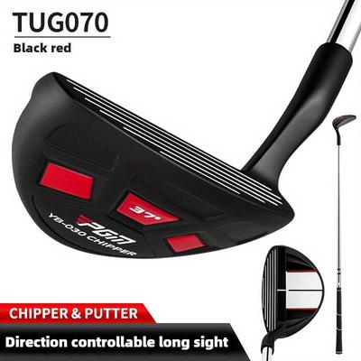 TEMU 1pc Pgm Golf Chipping & Putting Club, Black, Rubber Grip, Stainless Steel Shaft, Alloy Head, R-regular Hardness, , Right-handed, For Men