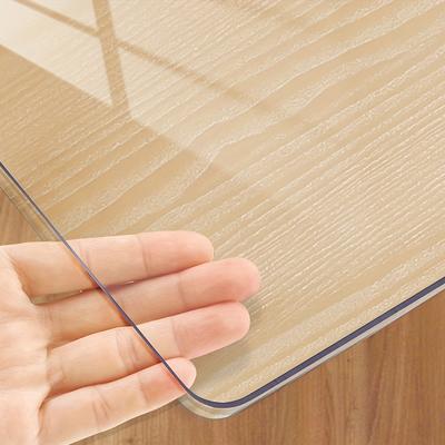 TEMU 1.5mm Thick Transparent Tablecloth, Clear Table Protector, Scratch And Heat Resistant Table Mat, Surface Protection For Tables, Coffee Tables, Easy To Clean, Ideal For Home & Hotel Dining Tables Image