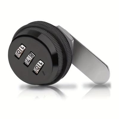 TEMU Home Office Desk Drawer Password Lock Iron Storage Cabinet Lock Wardrobe Double-open Door Turn Tongue Lock File Cabinet Lock Mailbox Lock Image