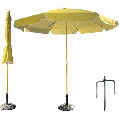 TEMU Garden Umbrella Central Pole Tilt Colour Mustard With Push Up Air Vent Diameter 210 Cm / 250 Cm Image