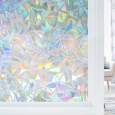 Elektrostatische Fensterfolie mit Regenbogeneffekt, dekorative Anti-Peek-Fensterfolie, Image