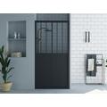 Porta per doccia scorrevole 100 x 195 cm Nero opaco Stile atelier - URBANIK