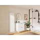 Mobile per bagno sospeso con scanalature e lavabo da incasso e colonna 60 cm Bianco opaco - ZEVINI