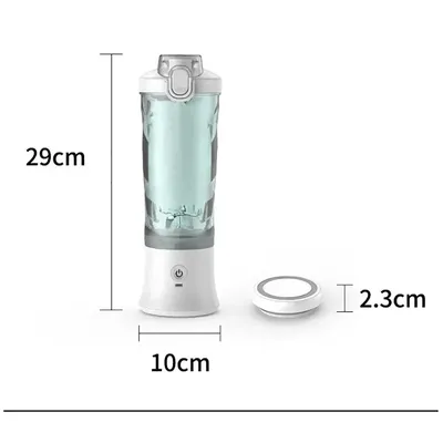 6 잎 블레이드 강력한 모터 미니 믹서기, 휴대용 착즙기 컵, 600ML 쉐이크 스무딩 믹서기 믹서 컵,