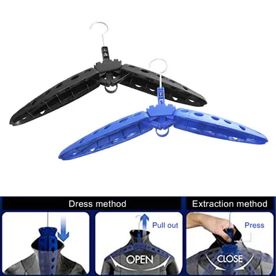 Portable Foldable Wetsuit Hanger Diving Surf Drysuit Outdoor Travel Swimwear Hanger Stand Thickened