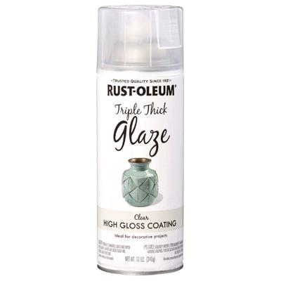 Rust-Oleum Specialty Triple Thick Glaze Spray Paint, High Gloss Clear, 12 oz Aerosol Can, 6/Carton (RST301416) Case of 6 Rust-Oleum® Paints