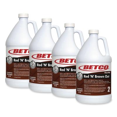 Betco FiberPro Red 'N' Brown Out, 1 gal Bottle, 4/Carton (BET4190400) Case of 4 Betco® Carpet Cleaners and Deodorizers