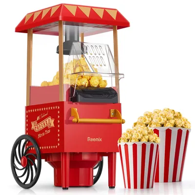 Cozeemax Popcorn-Maker, 1200 W, Heißluft-Popper-Maschine, gesund und fettfrei, leicht zu reinigen, beste Popcorn-Popcorn für Filmabende und