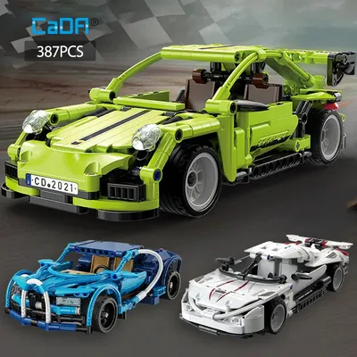 Cada 387pcs Stadt klassiker zurückziehen Supersport wagen kompatible Bausteine Rennwagen Ziegel Spielzeug für Kinder Geschenke Image