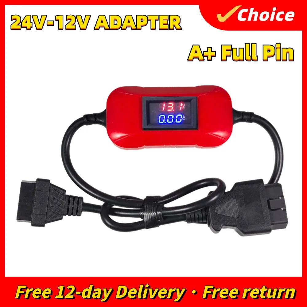 LKW-Kabelkonverter, 24 V auf 12 V, LKW-Adapter für robustes LKW-Dieselkabel für Multifunktions-Diagnosetooll Image